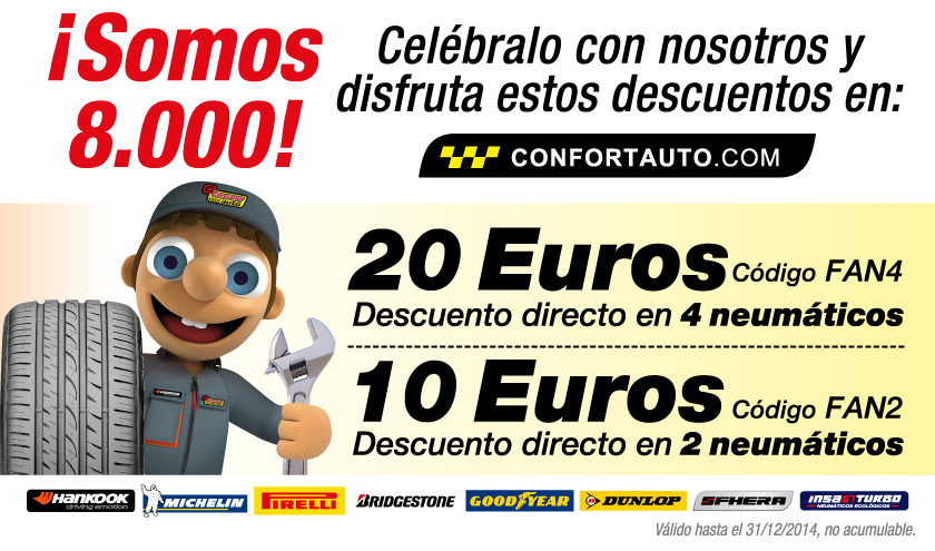 Confortauto supera los 8000 seguidores en Facebook
