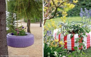 Reciclaje de neumáticos viejos en manualidades