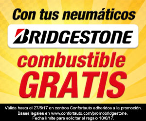 CONFORTAUTO Y JORDI HURTADO REGALAN 50€ EN COMBUSTIBLE CON BRIDGESTONE