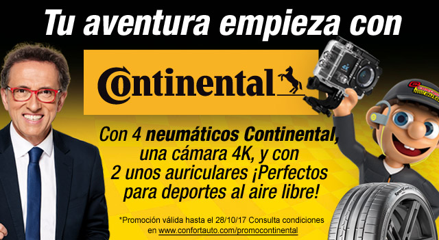 CONFORTAUTO Y CONTINENTAL TE REGALAN CÁMARAS DEPORTIVAS 4K Y AURICULARES BLUETOOTH