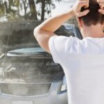 El motor echa humo blanco