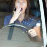 grieta en la luna del coche