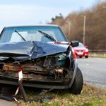 Punto negro en carretera