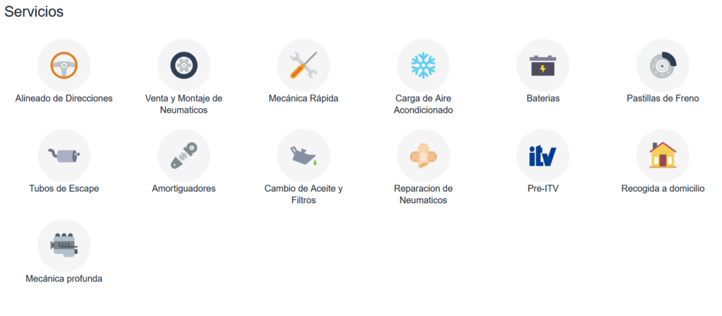 servicios talleres confortauto