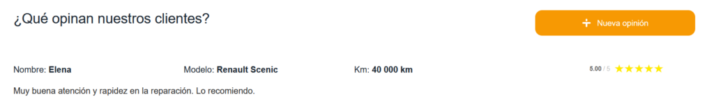valoración servicios Confortauto